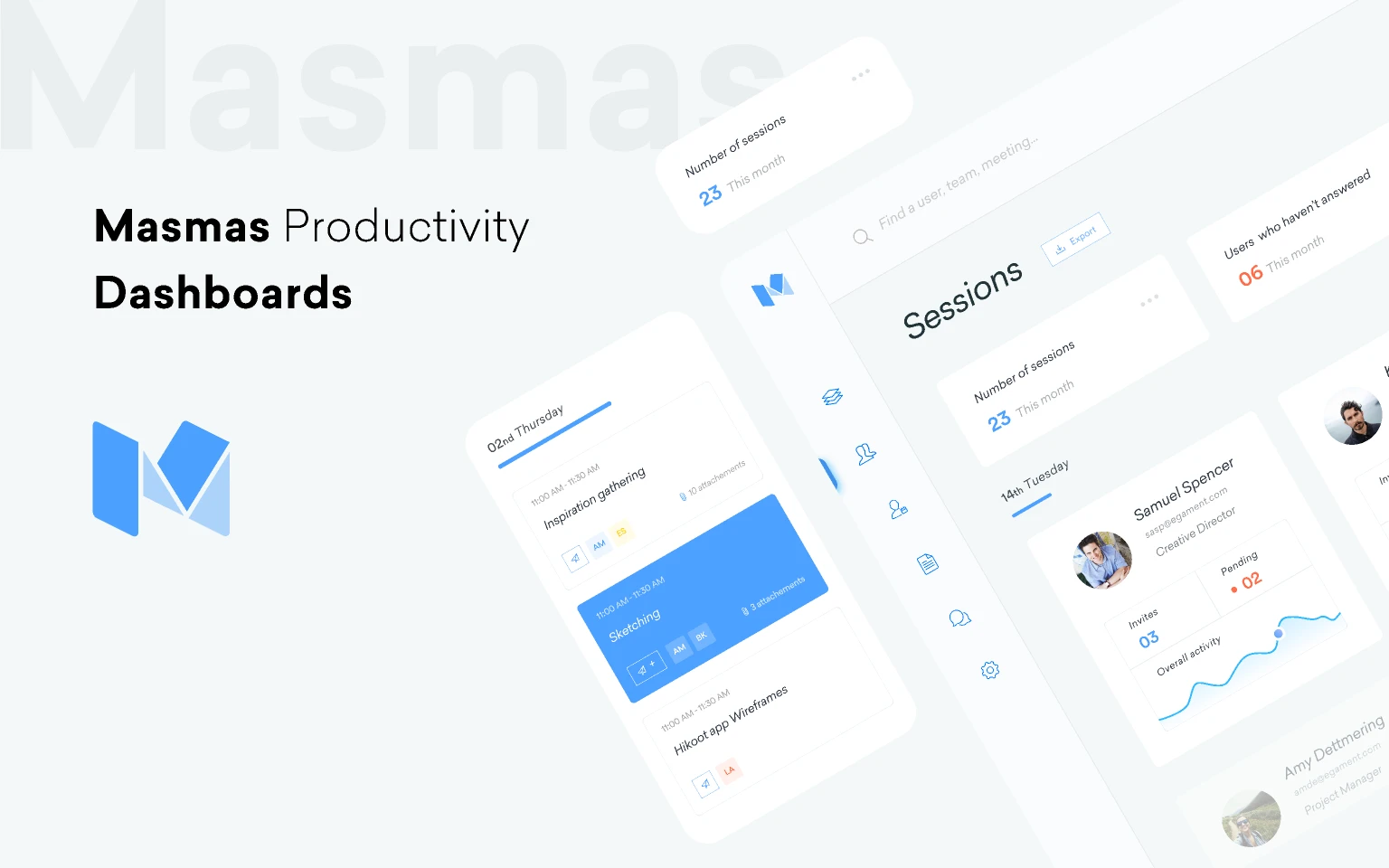 Masmas Productivity Dashboards for Figma and Adobe XD