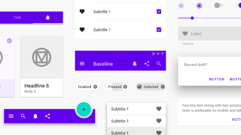 Material 2 Design Kit for Figma and Adobe XD