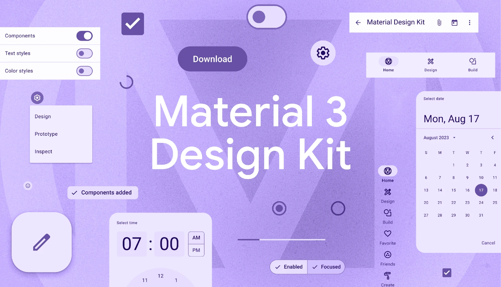 Material 3 Design Kit for Figma and Adobe XD
