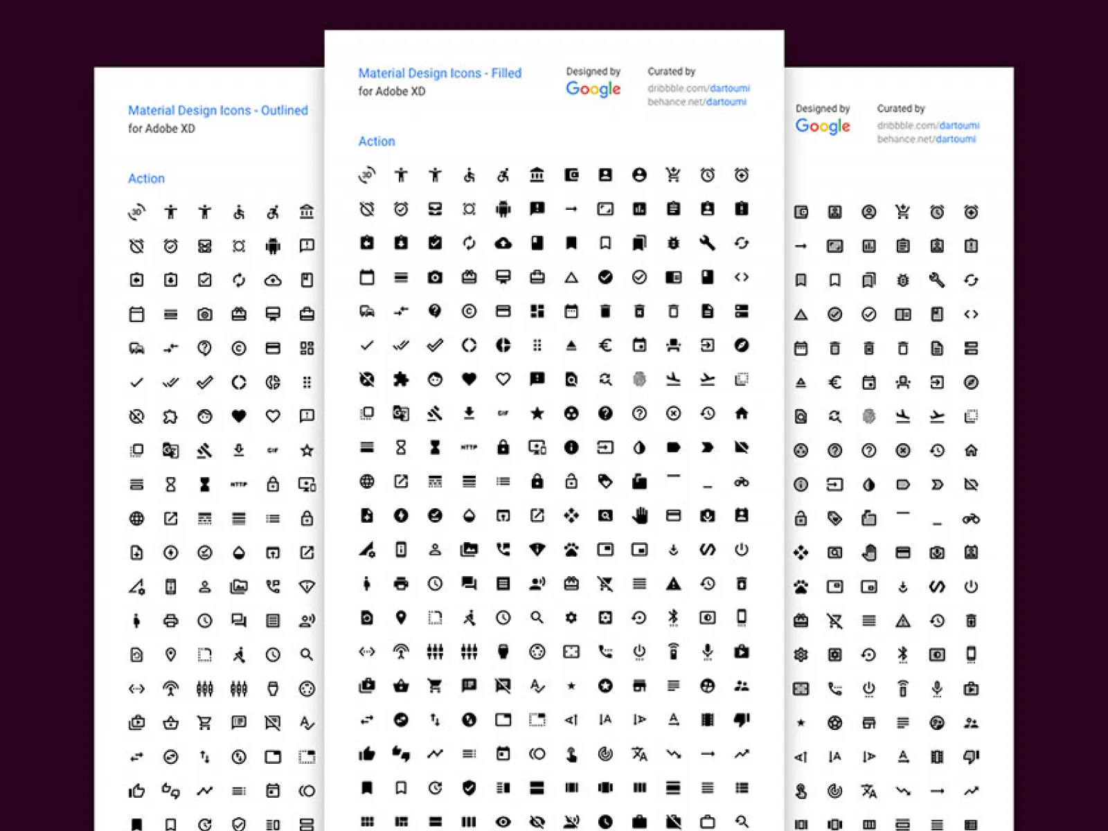 Material Design Icons  - Free Figma Template