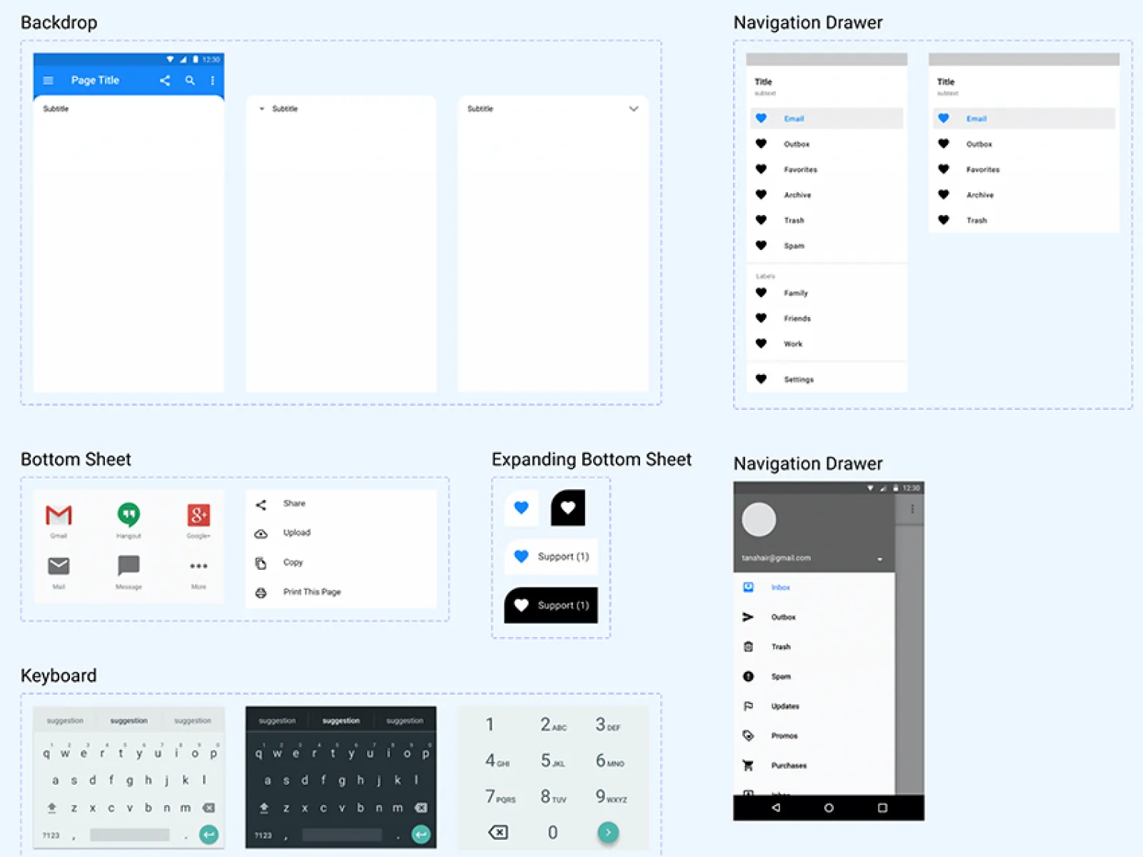 Material UI Kit for Android  - Free Figma Template