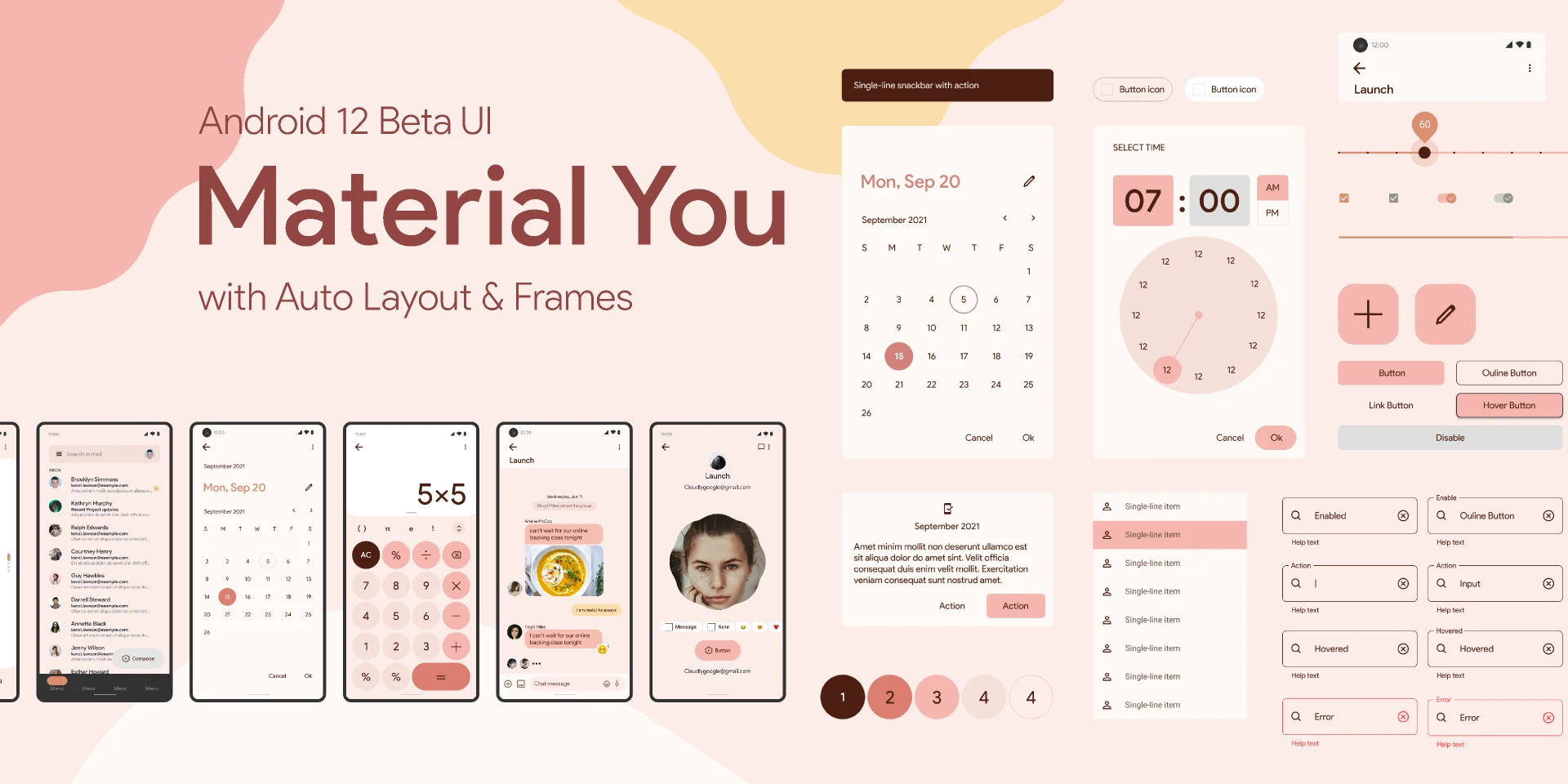 Material You for Figma and Adobe XD
