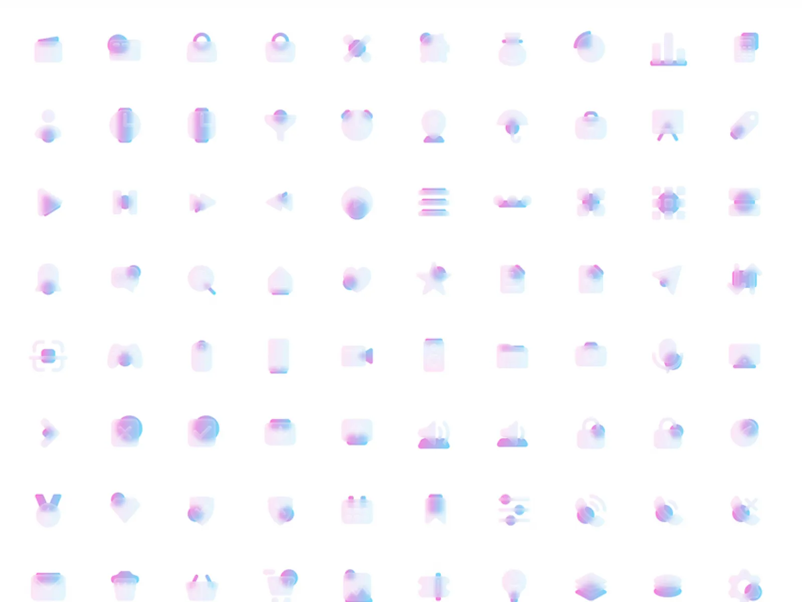 Matt Glass Icons  - Free Figma Template