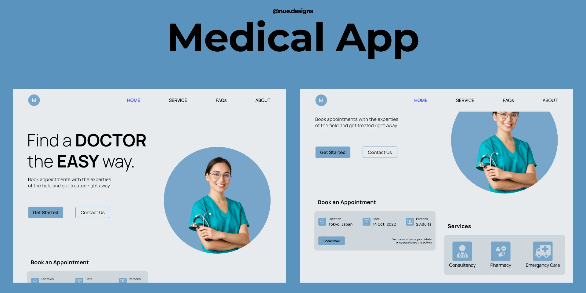 Medical App for Figma and Adobe XD