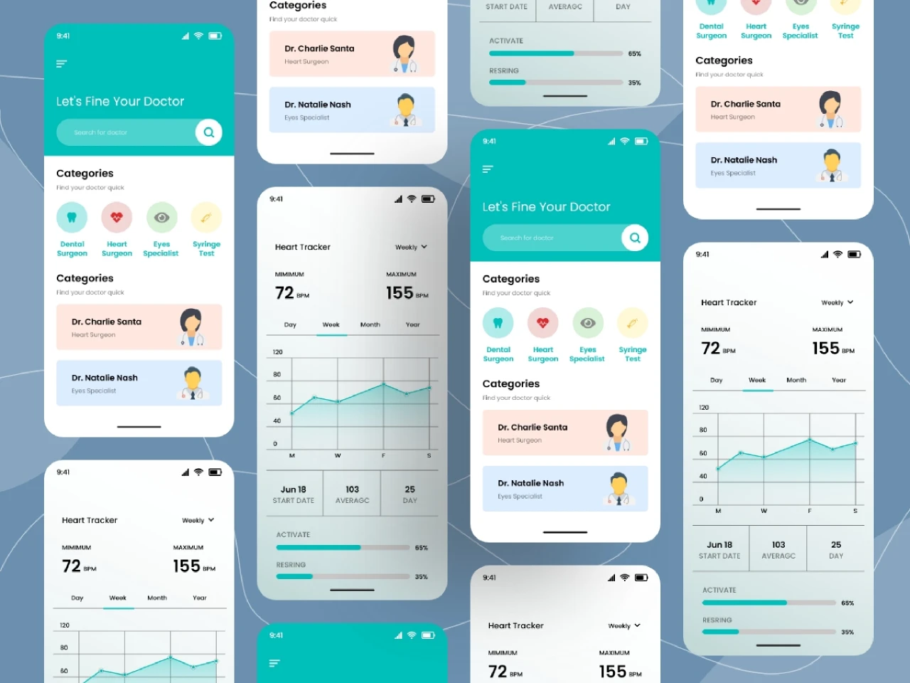 Medical App Exploration for Figma and Adobe XD