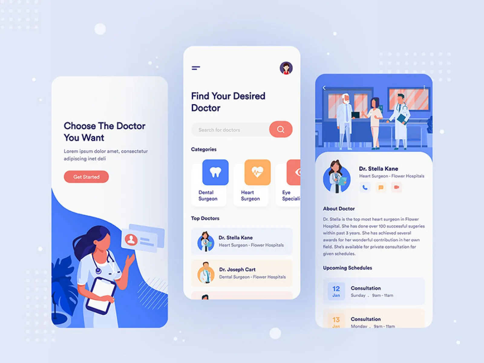 Medical Services App  - Free Figma Template