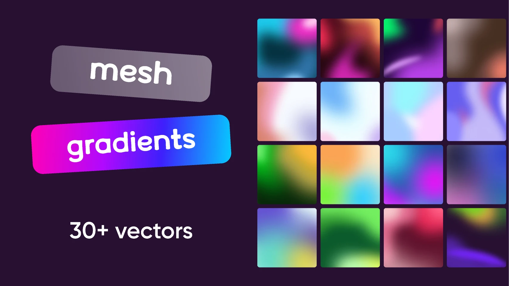 Mesh Gradients Free [VECTOR] for Figma and Adobe XD
