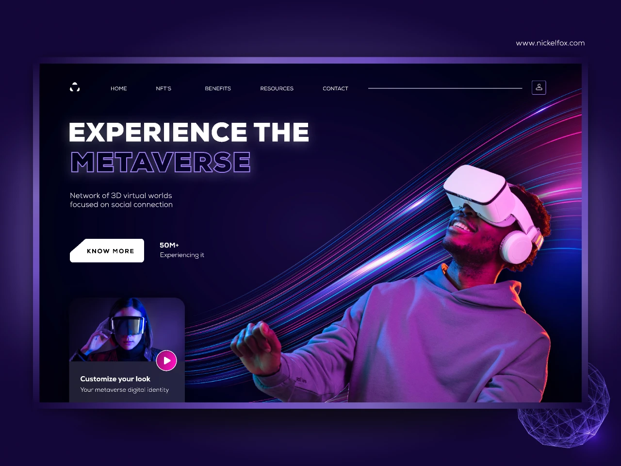 Metaverse Web Concept for Figma and Adobe XD