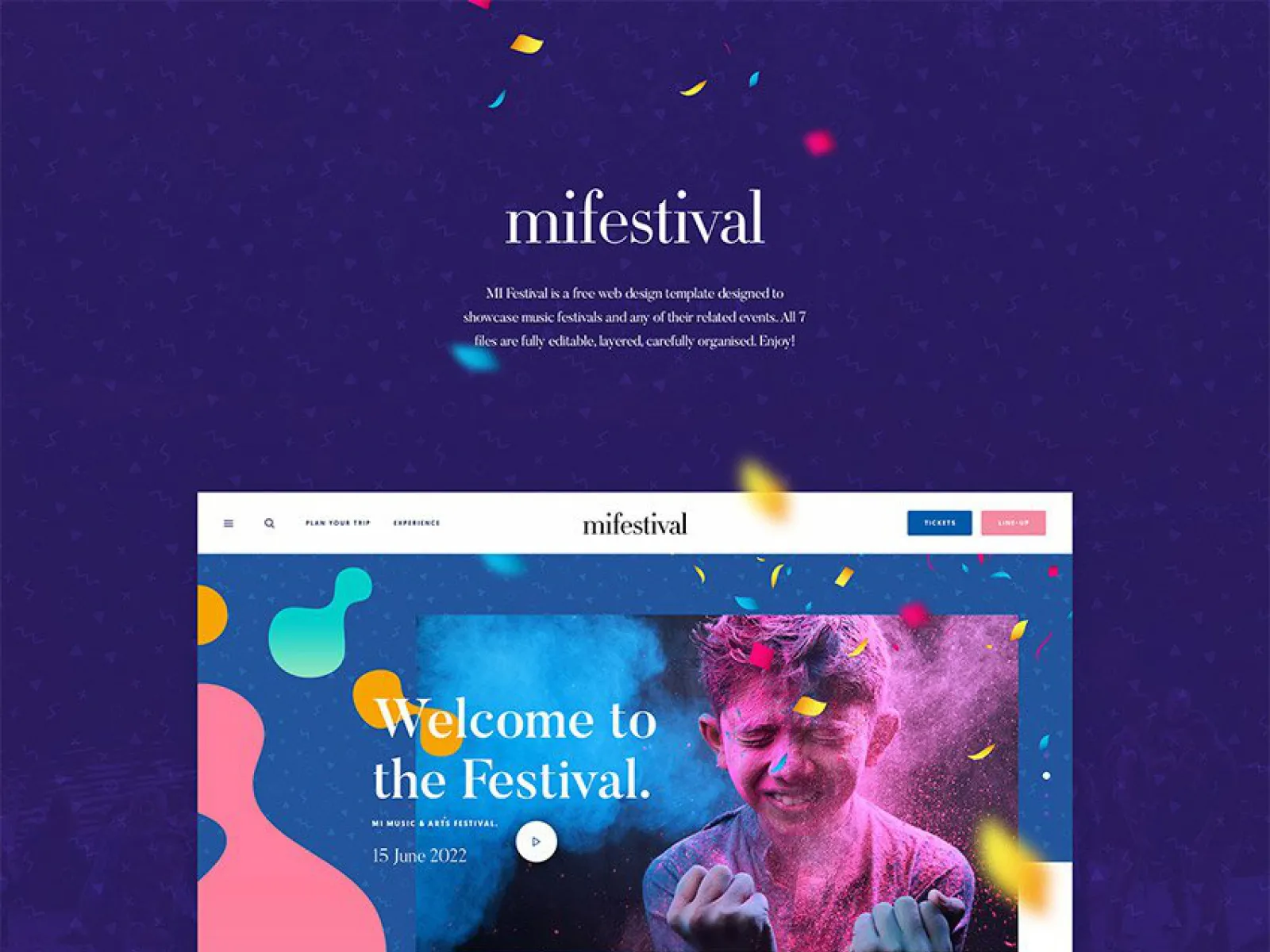 MI Festival Web Template  - Free Figma Template