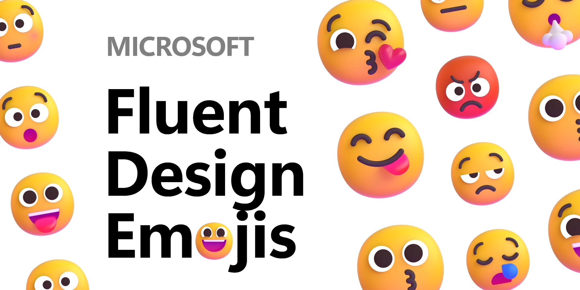 Microsoft Fluent Design Emojis for Figma and Adobe XD