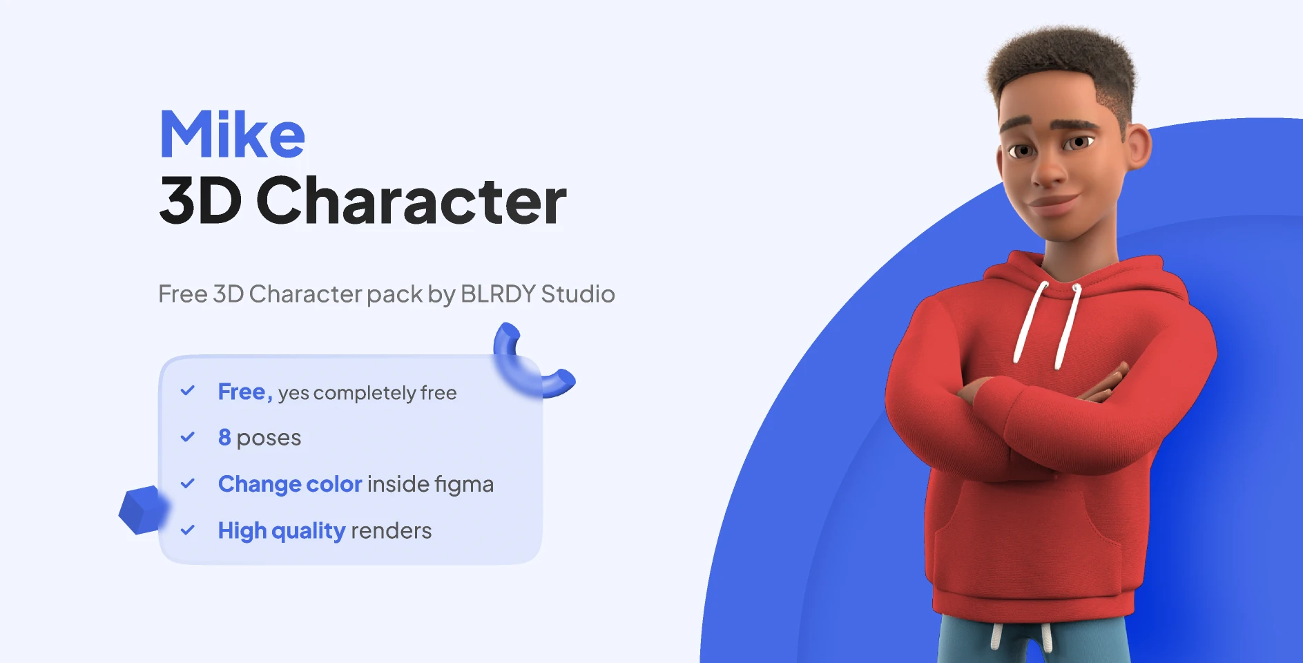 Mike 3D Character for Figma and Adobe XD
