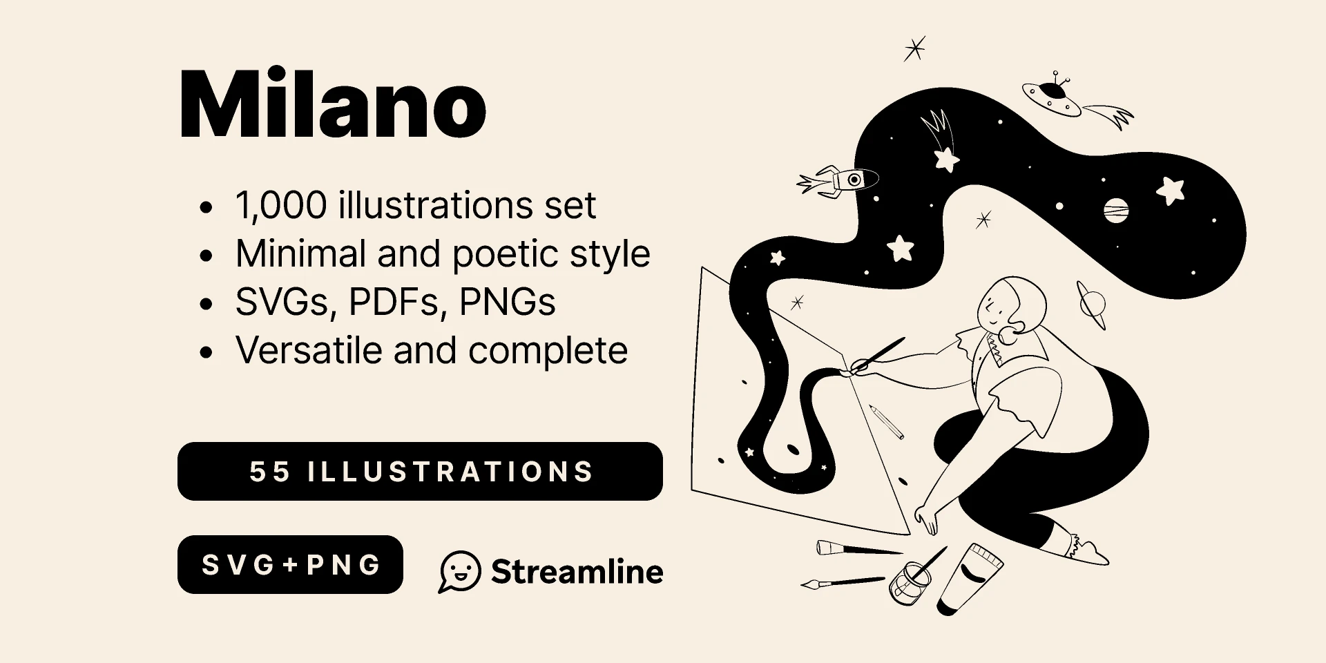 Milano Illustration Free Set for Figma and Adobe XD
