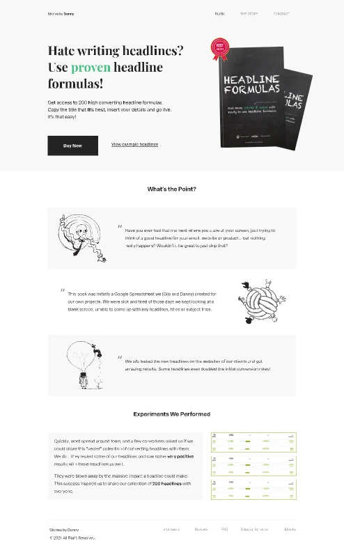 Minimal Book Landing Page - Explorations for Figma and Adobe XD