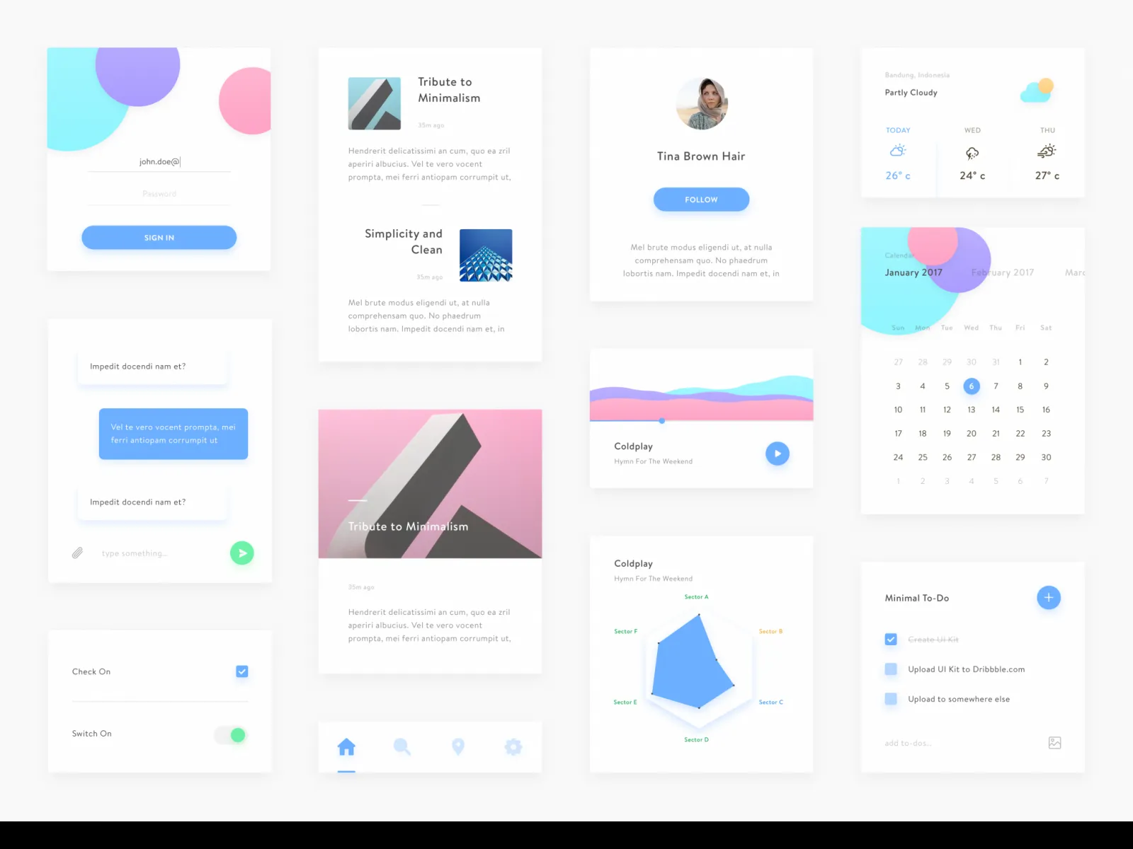 Minimal Free UI Kit  - Free Figma Template