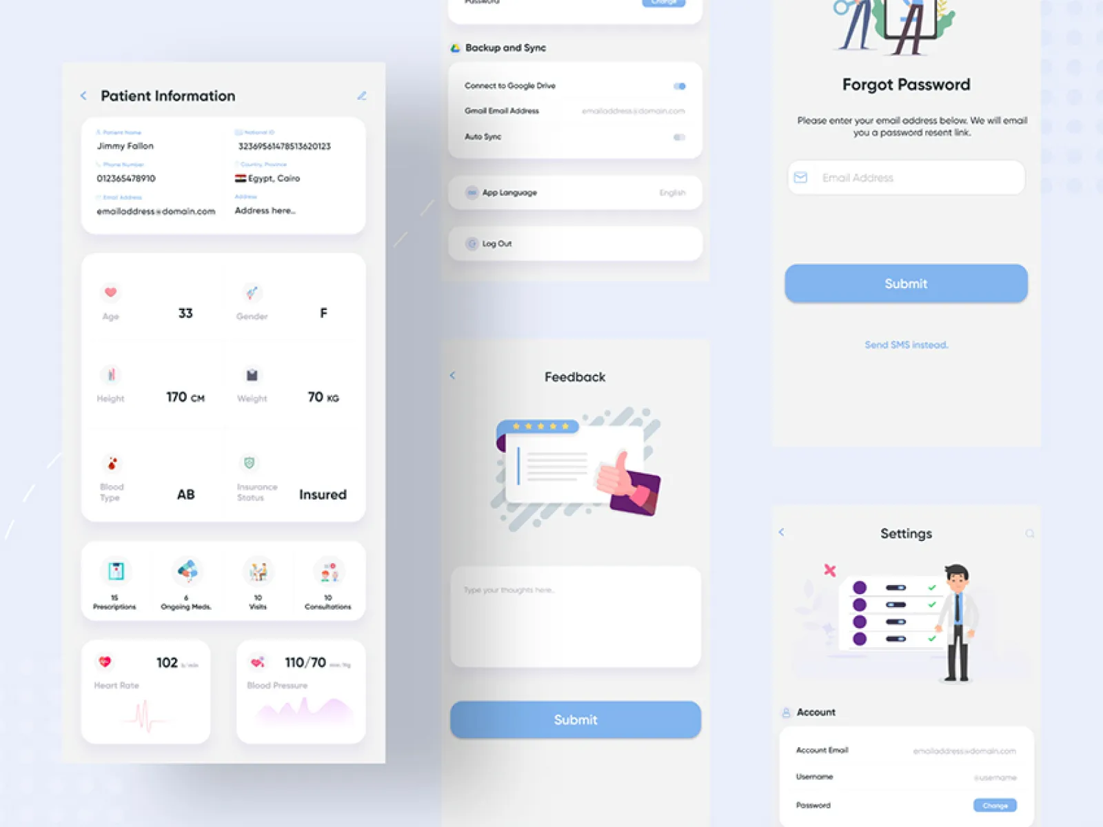 Minimal Medical App  - Free Figma Template