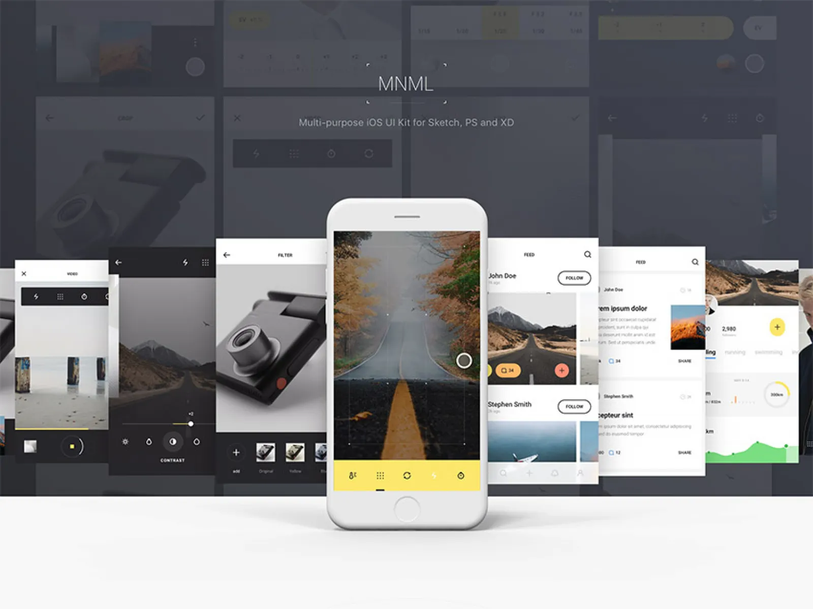MNML Free App Design UI Kit  - Free Figma Template