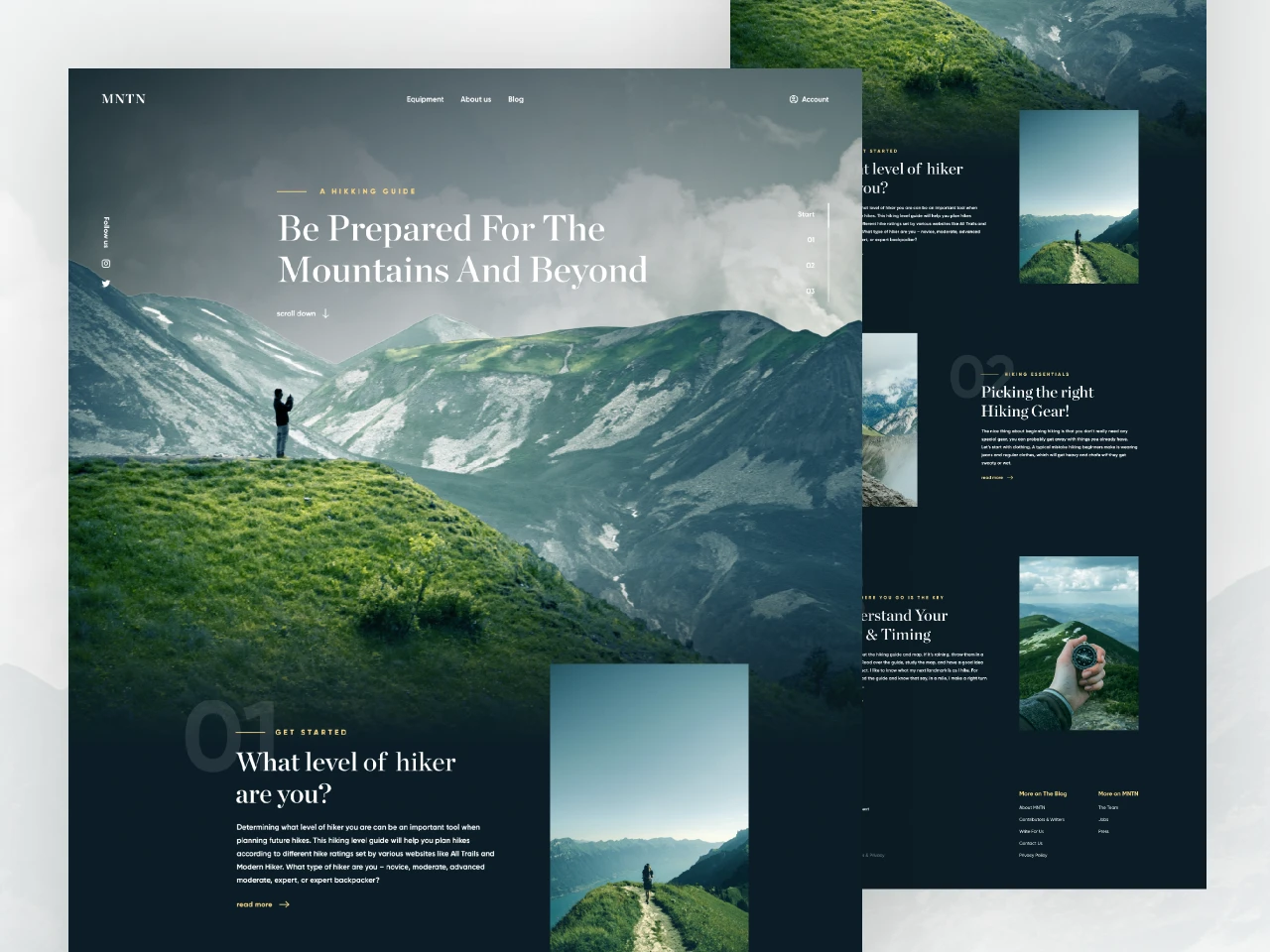 MNTN - Landing Page for Figma and Adobe XD