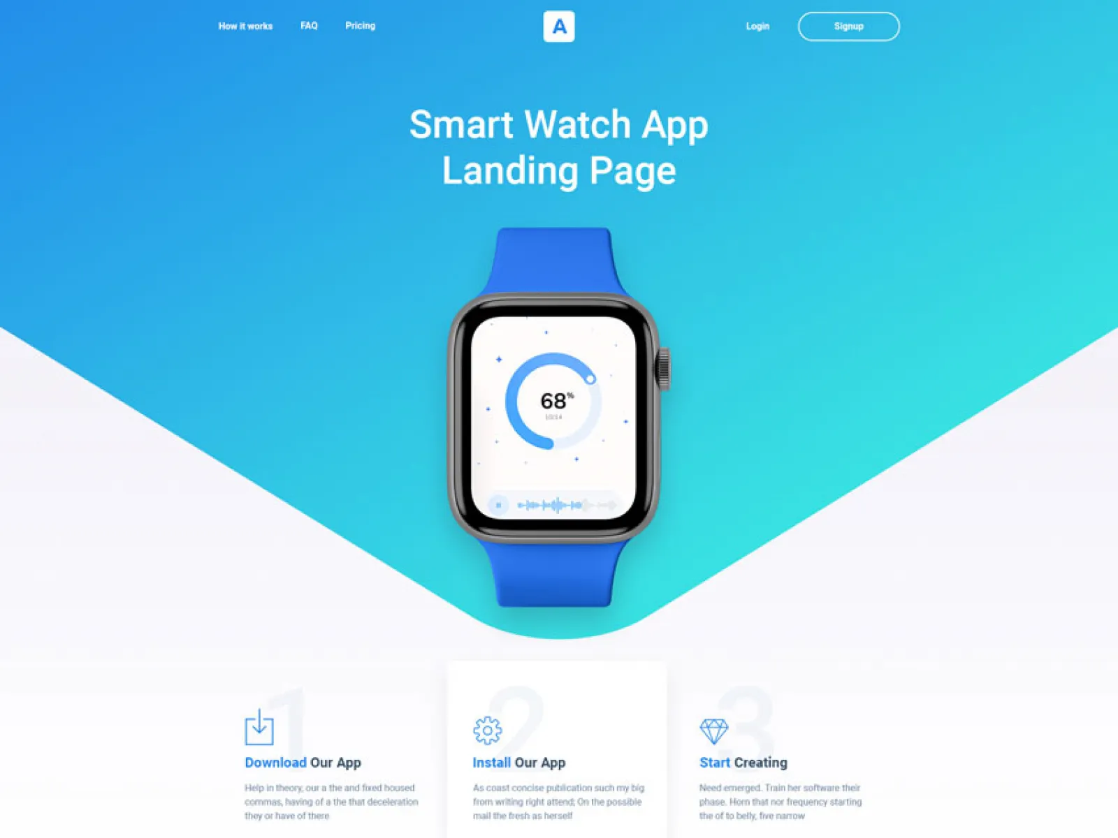 Mobile App Landing Page  - Free Figma Template