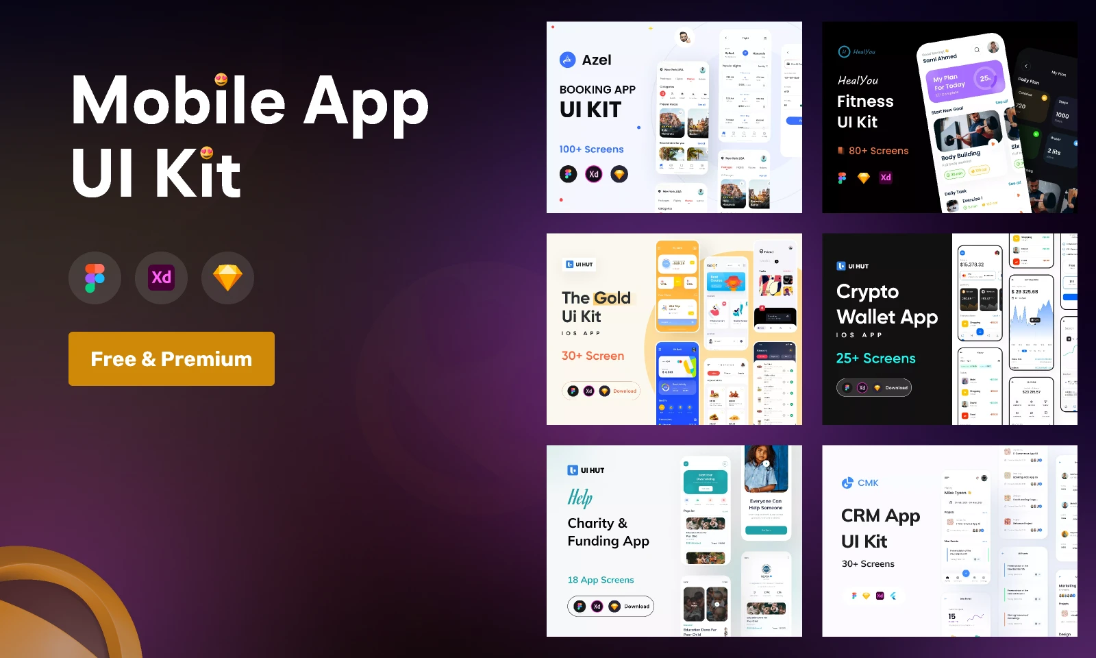 Mobile App UI Kit for Figma and Adobe XD