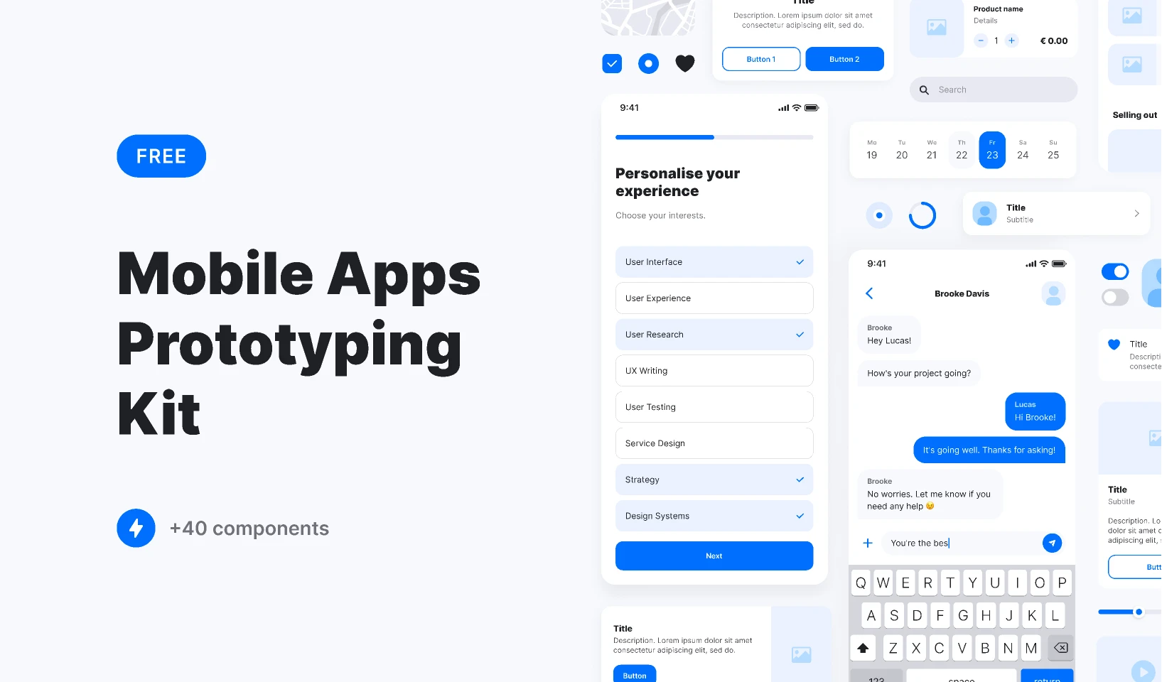 Mobile Apps  Prototyping Kit for Figma and Adobe XD