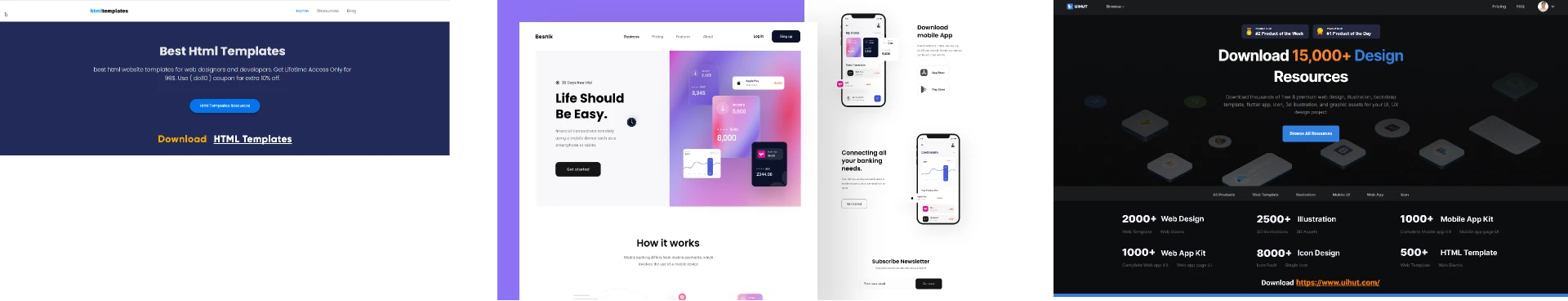 Mobile Banking website Landing Page for Figma and Adobe XD