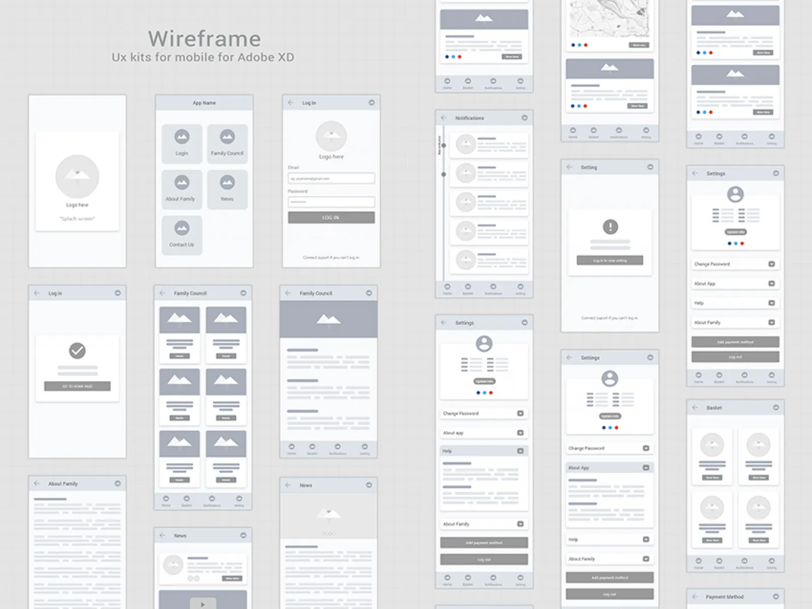 Mobile Wireframe UI Kit  - Free Figma Template