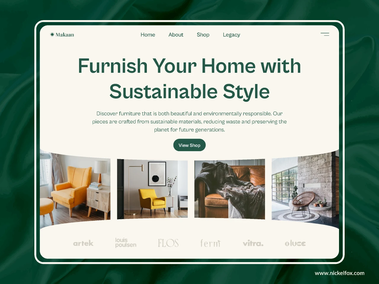 Modern Furniture E-commerce Website for Figma and Adobe XD