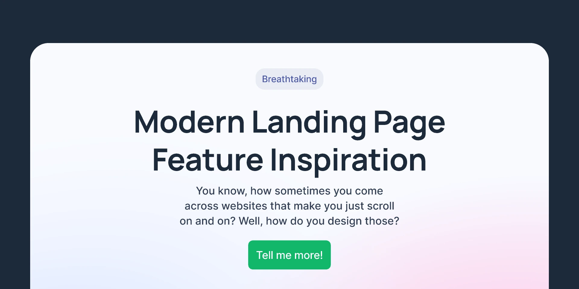 Modern Landing Page Feature Inspiration for Figma and Adobe XD
