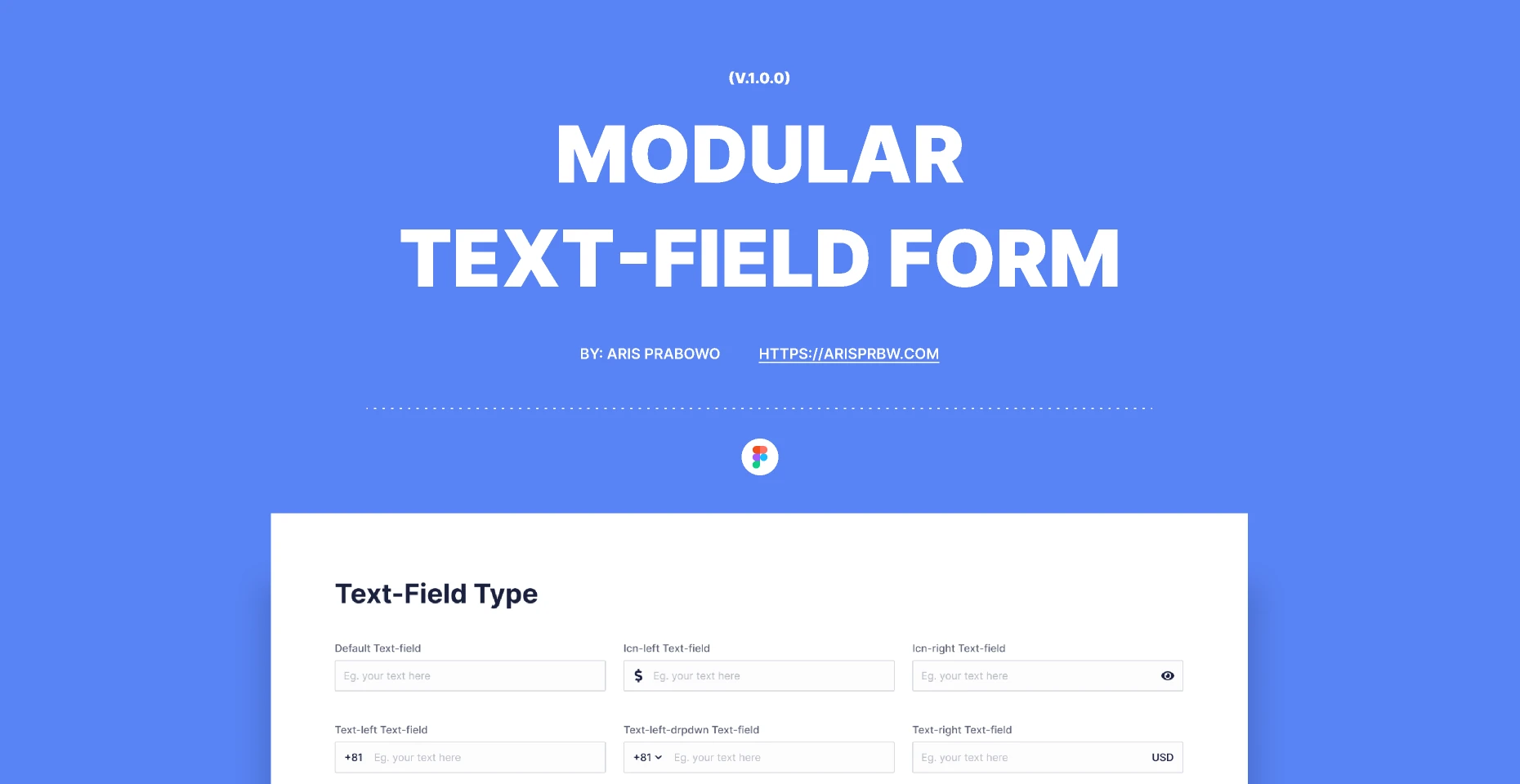 Modular Text Field for Figma and Adobe XD