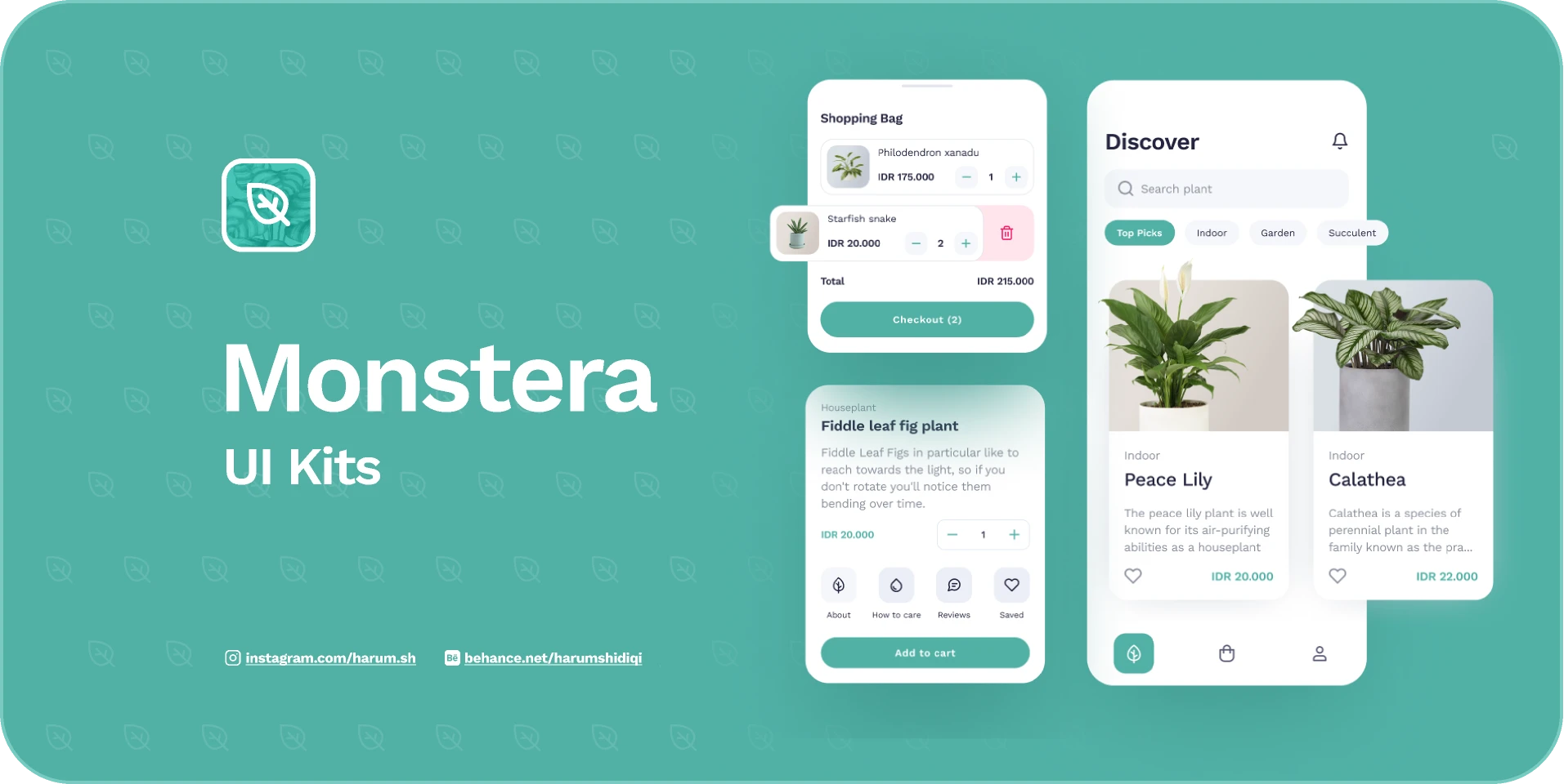 Monstera UI Kit for Figma and Adobe XD