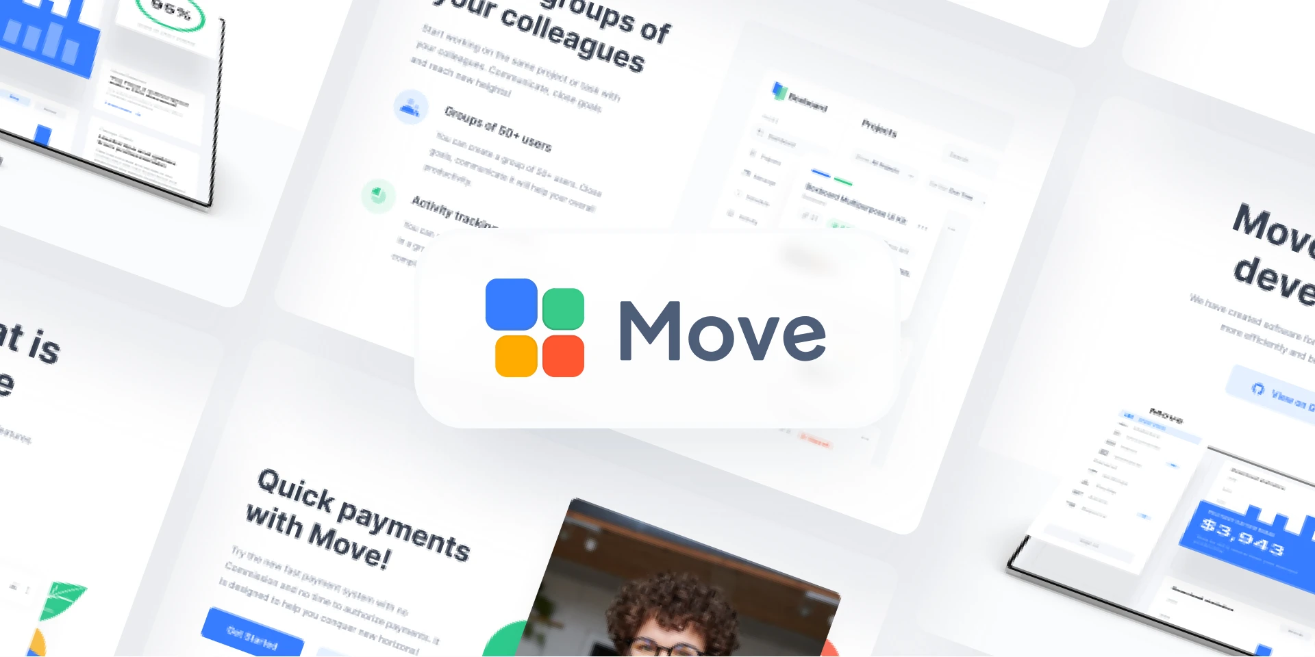 Move Multipurpose Template 2.2 Preview for Figma and Adobe XD
