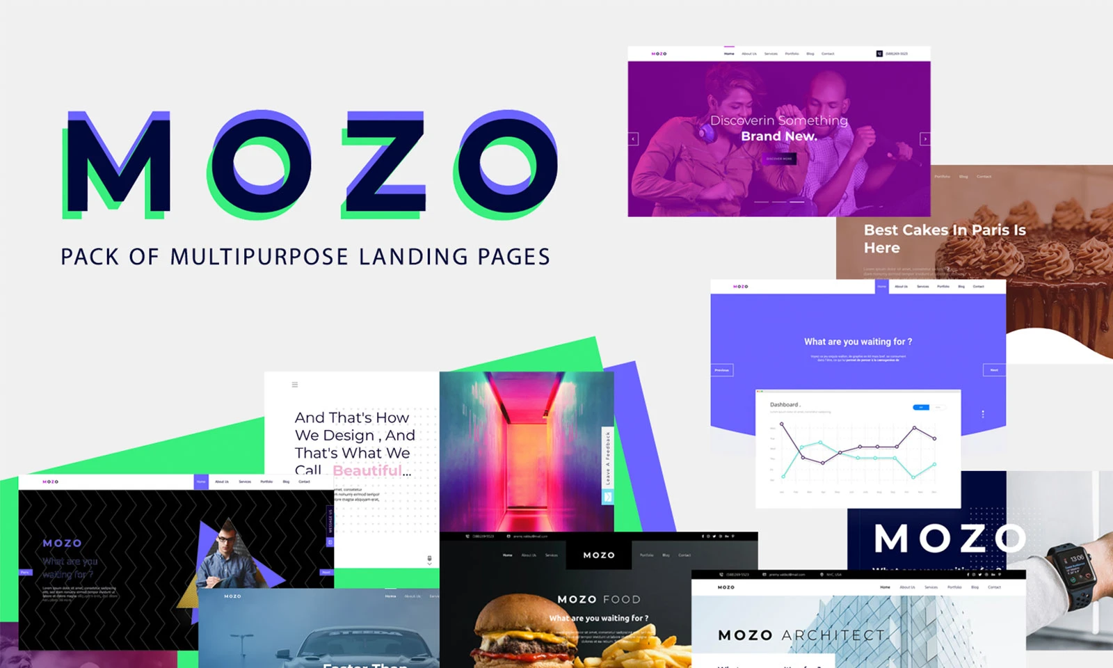 Mozo  A Pack of Multipurpose Landing Pages for Figma and Adobe XD