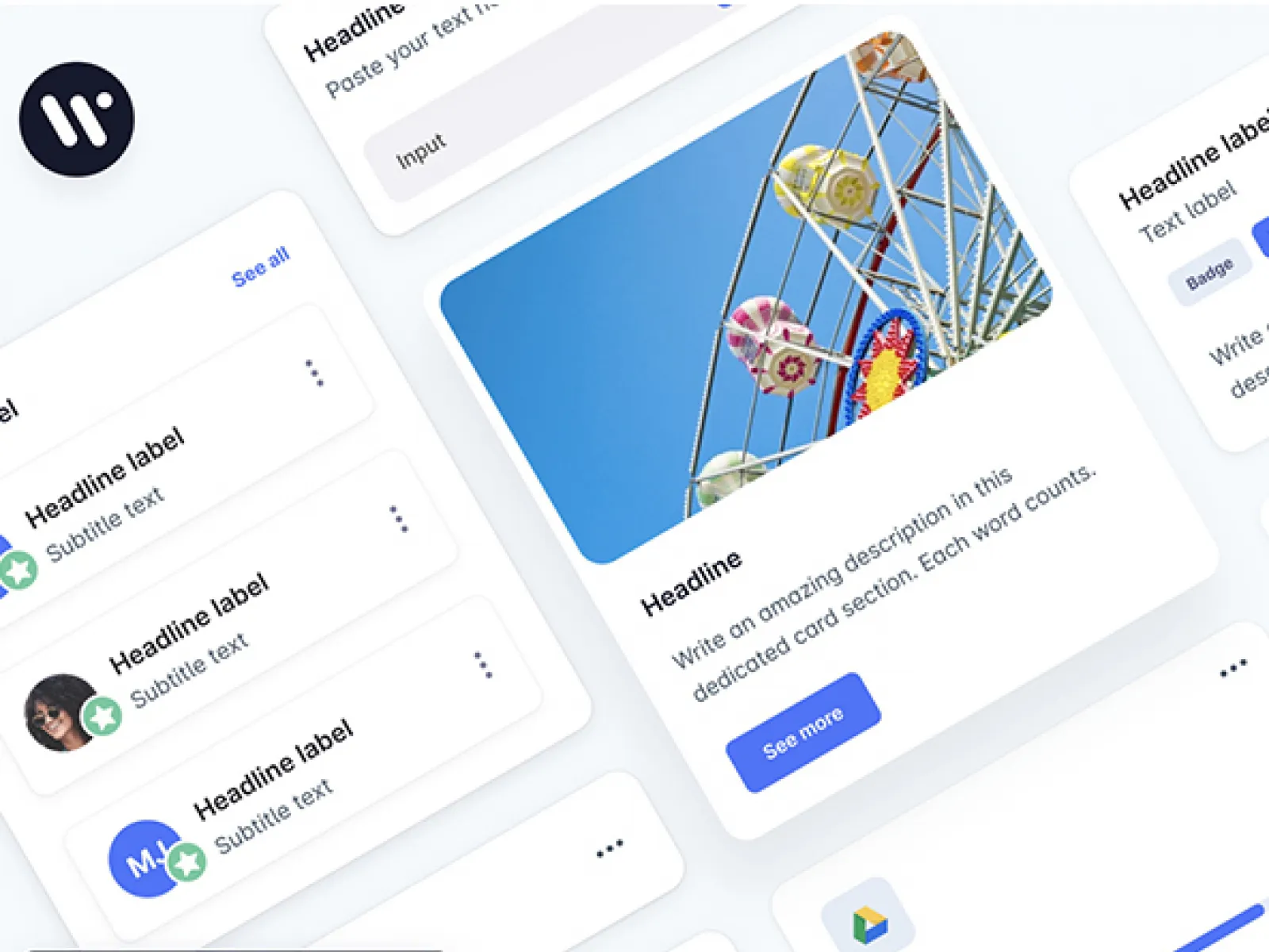 Multipurpose Cards UI Kit  - Free Figma Template