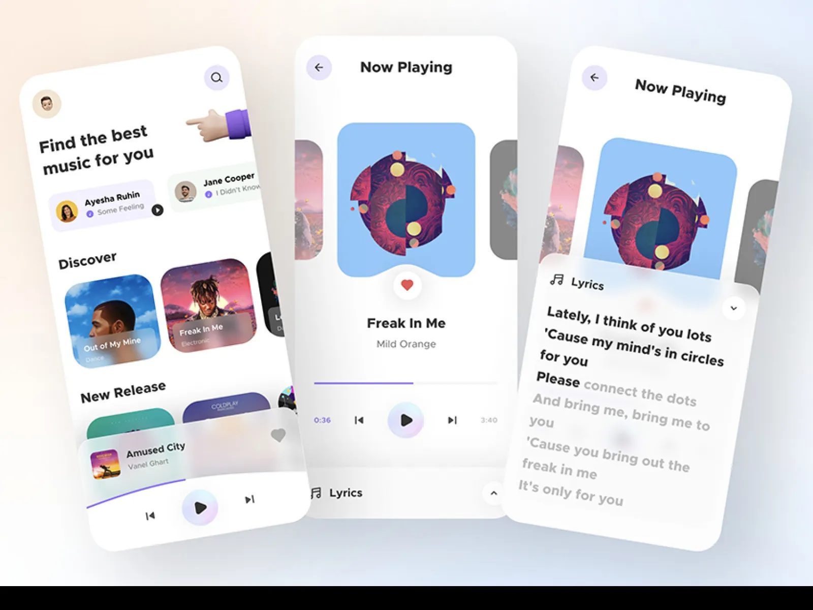 Music Player App UI Free  - Free Figma Template