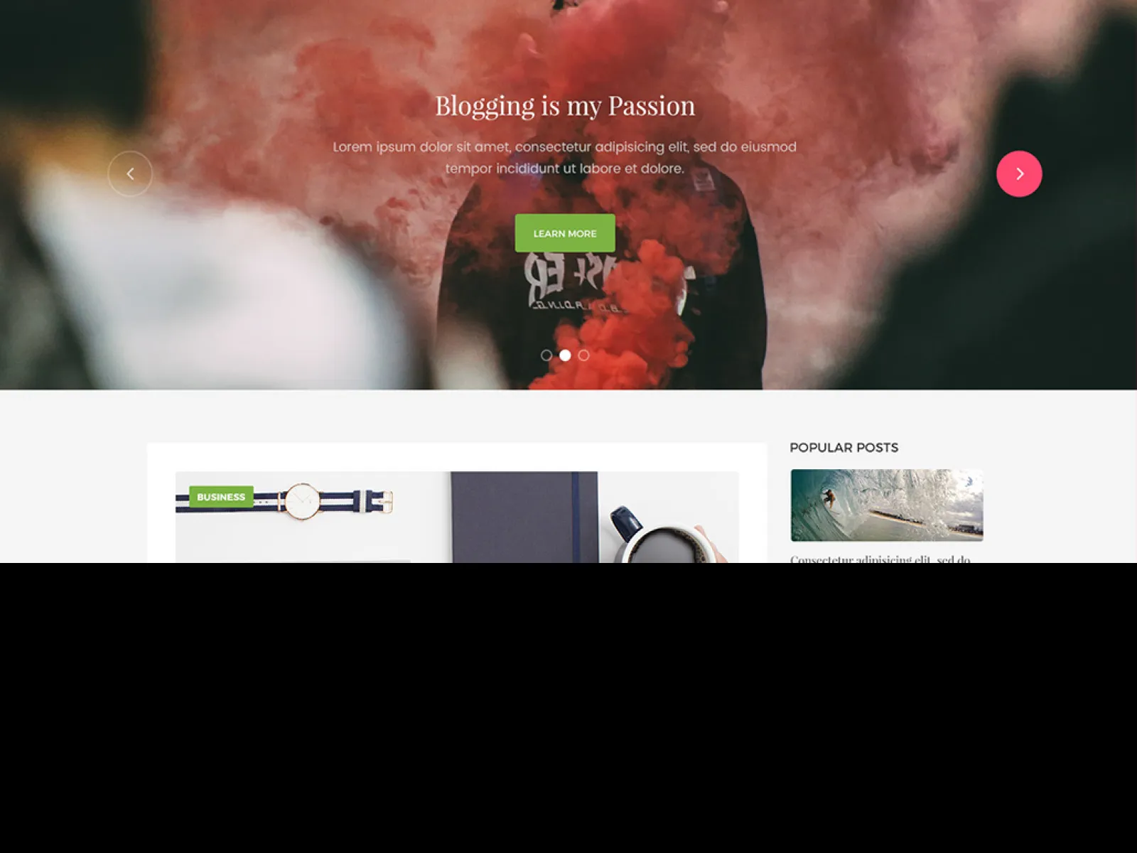 MYBLOG Free Blog Template  - Free Figma Template