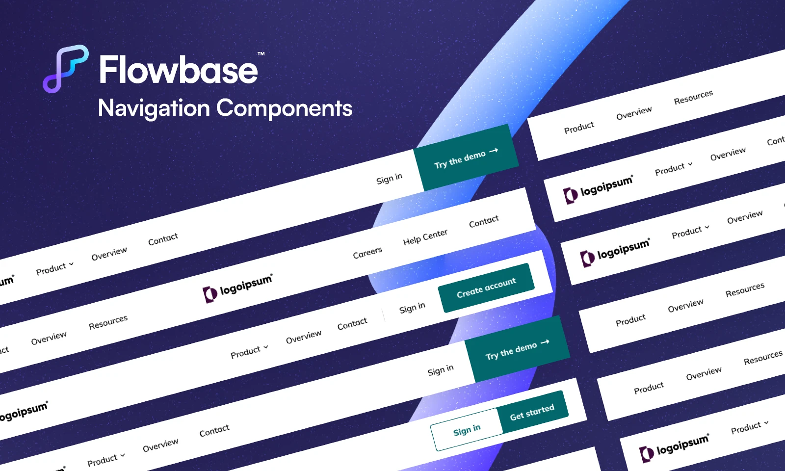 Navigation Components  by Flowbase.co for Figma and Adobe XD