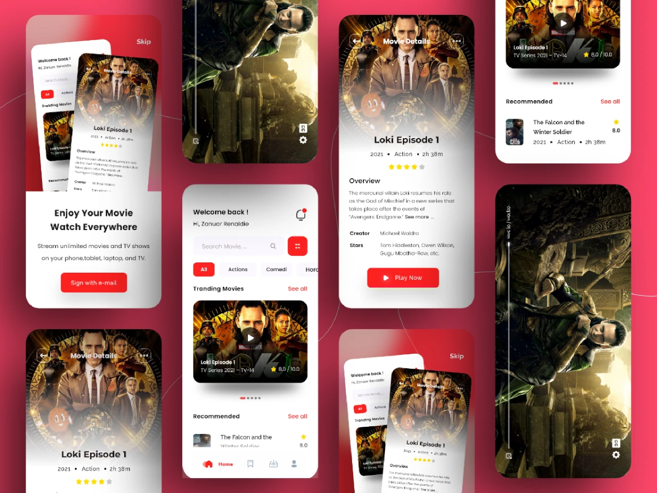 Netflix Movie Apps Design for Figma and Adobe XD