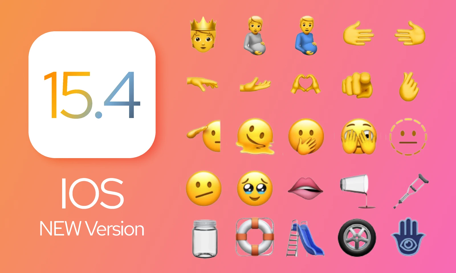 NEW emoji 15.4 IOS version for Figma and Adobe XD