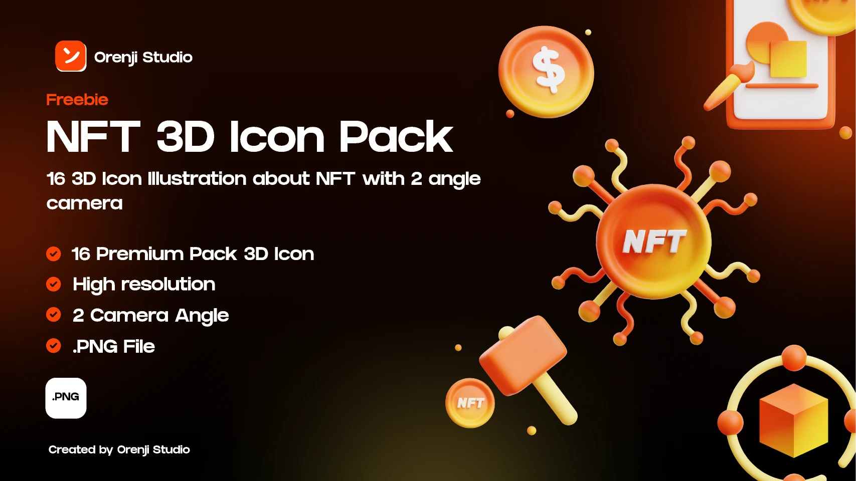 NFT 3D Icon Pack (Illustration) for Figma and Adobe XD