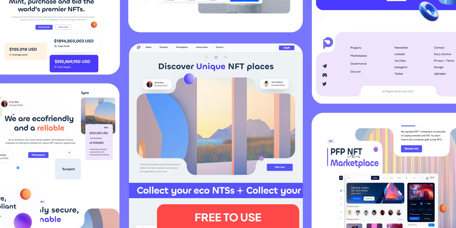 NFT Landing Page for Figma and Adobe XD