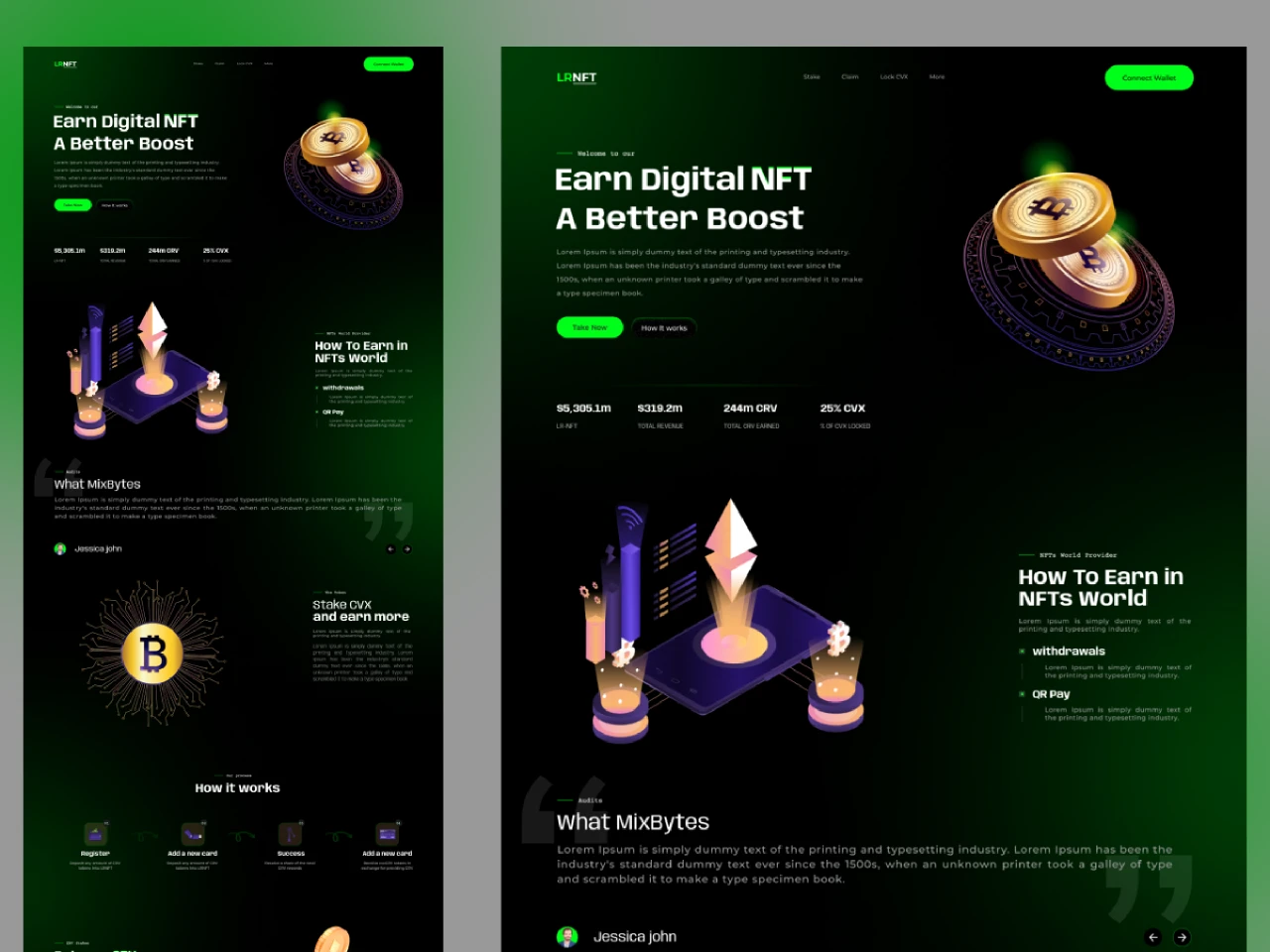 NFT Project Website for Figma and Adobe XD