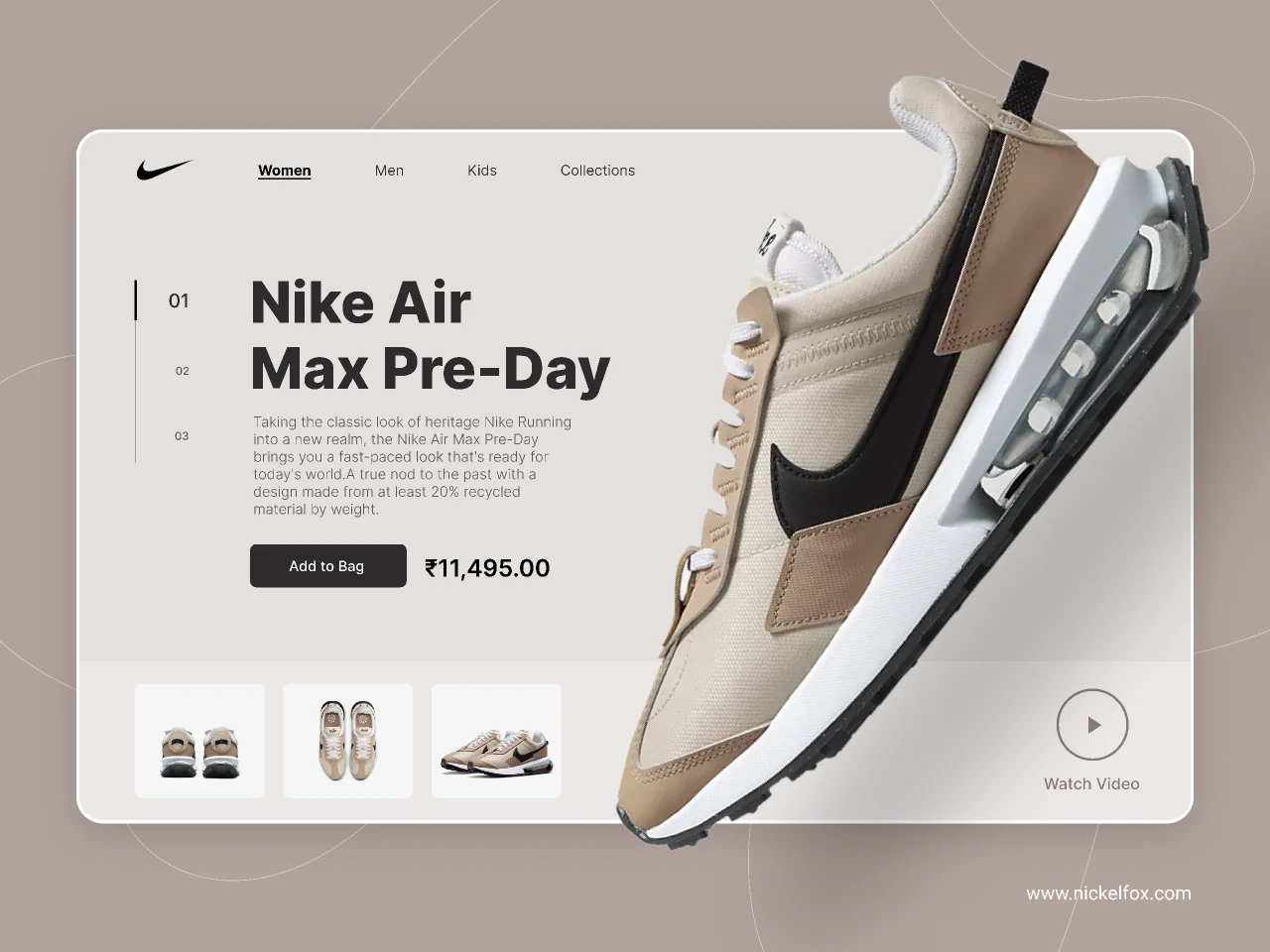 Nike Landing Page Concept for Figma and Adobe XD