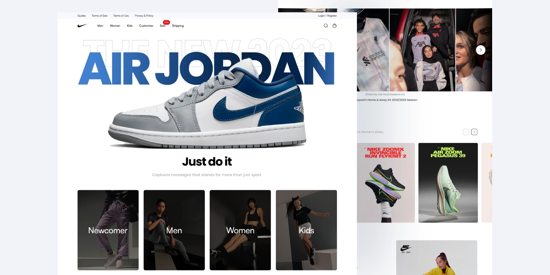 Nike Website Redesign for Figma and Adobe XD
