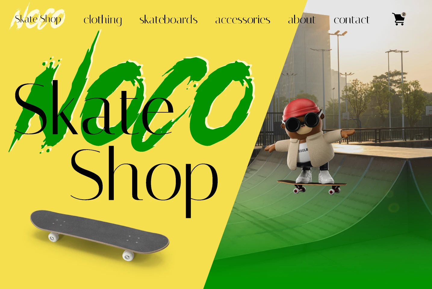 Noco Skate Shop for Figma and Adobe XD