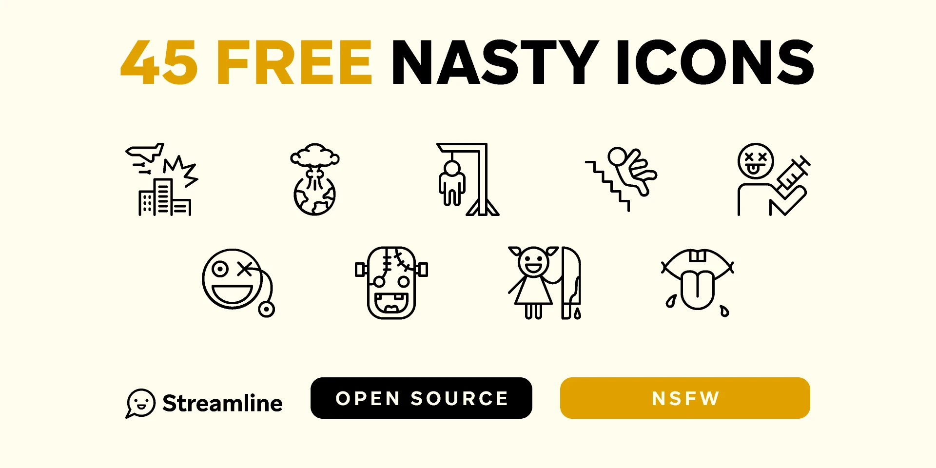 NSFW Nasty Icon Set for Figma and Adobe XD