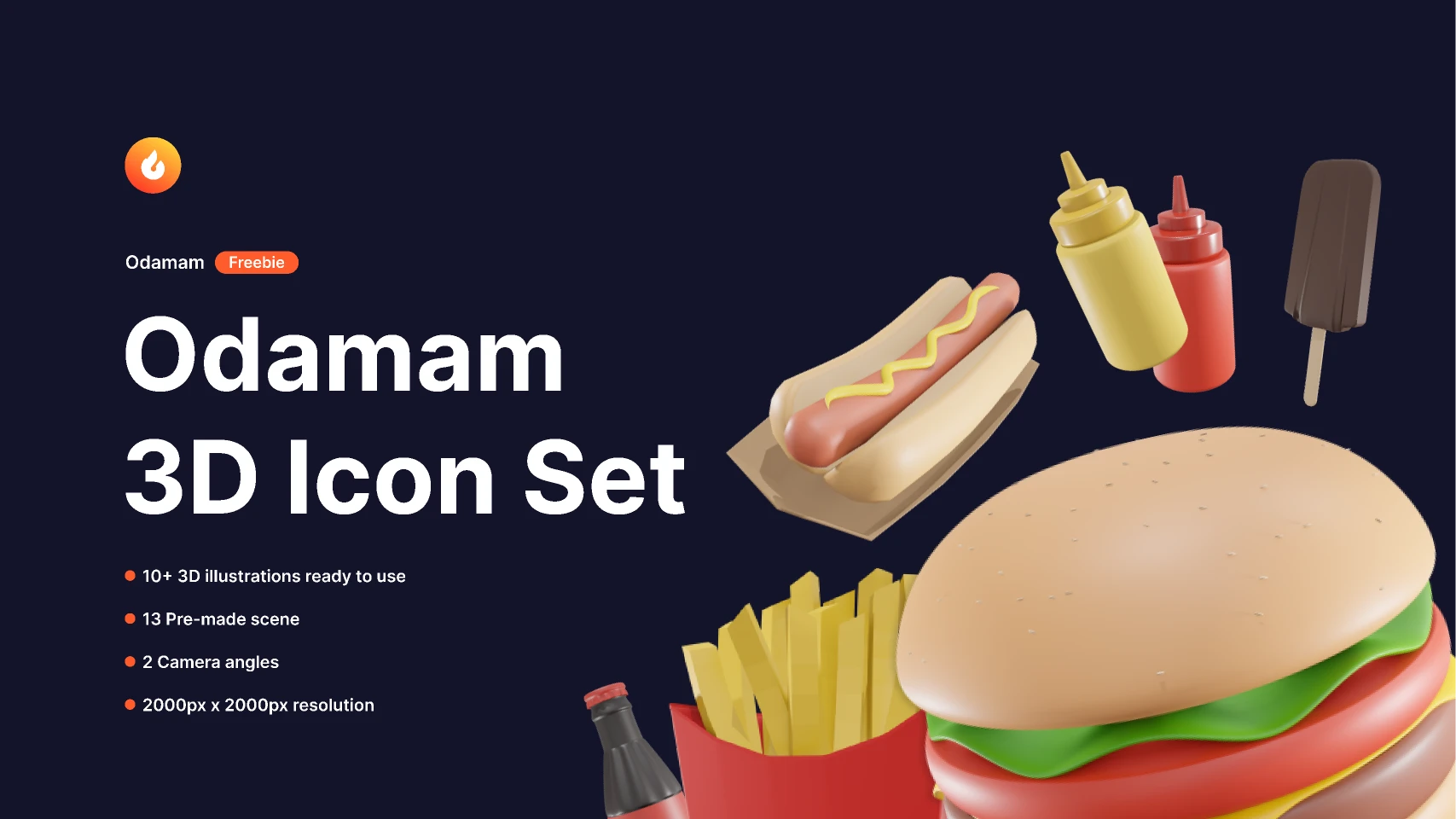 Odamam  - 3D Illustration for Figma and Adobe XD