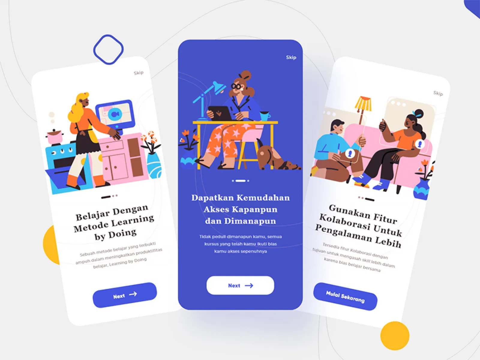 Onboarding For Course App  - Free Figma Template