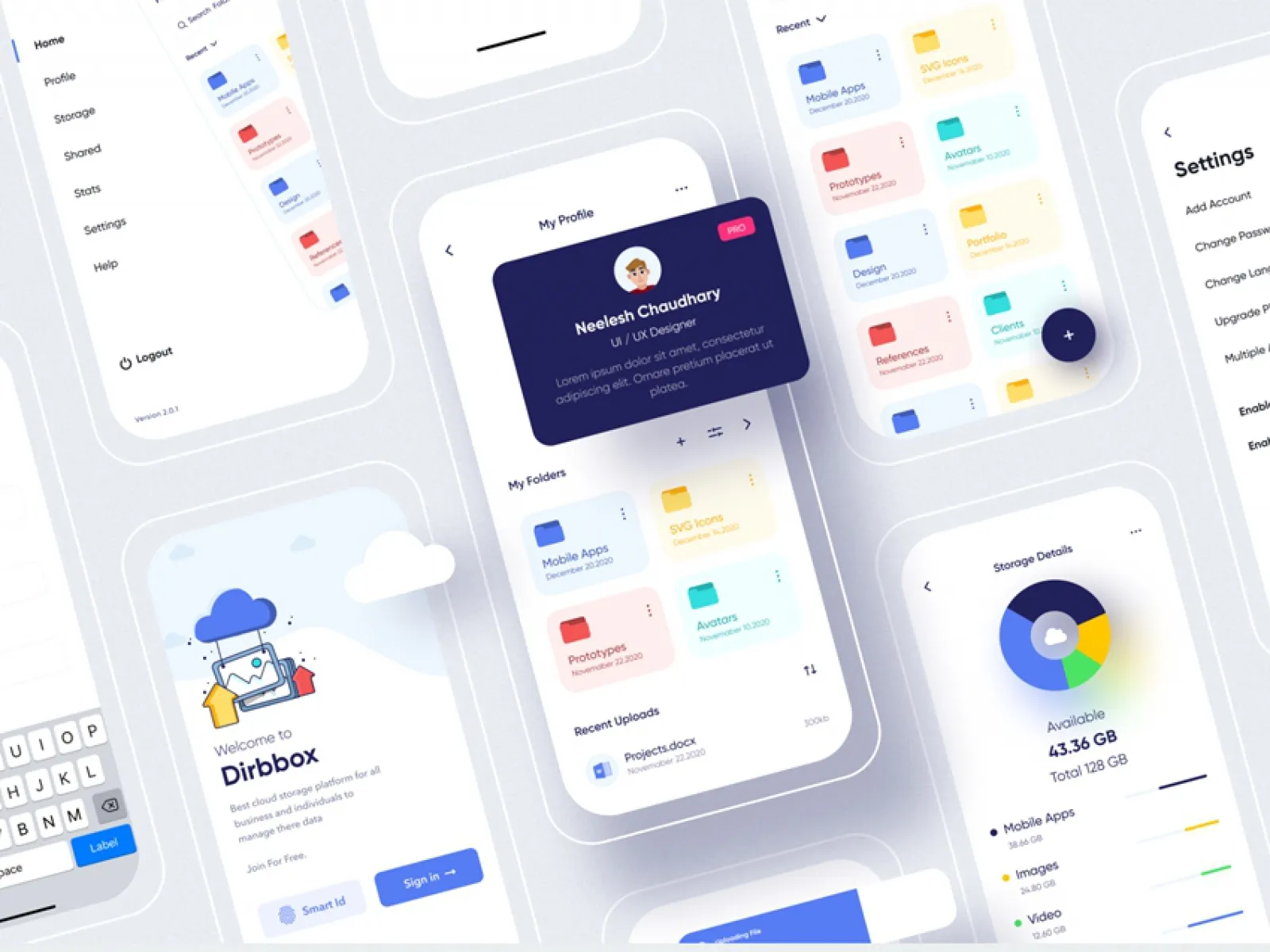 Online Cloud Storage  - Free Figma Template