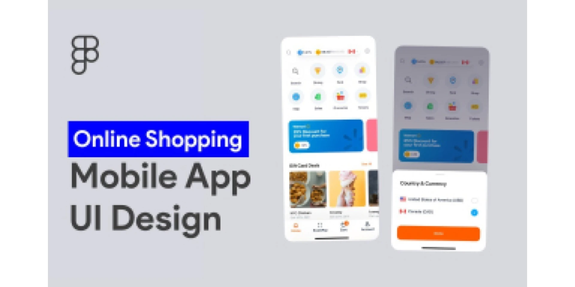 Online Food and Grocery Delivery Platform Mobile App for Figma and Adobe XD