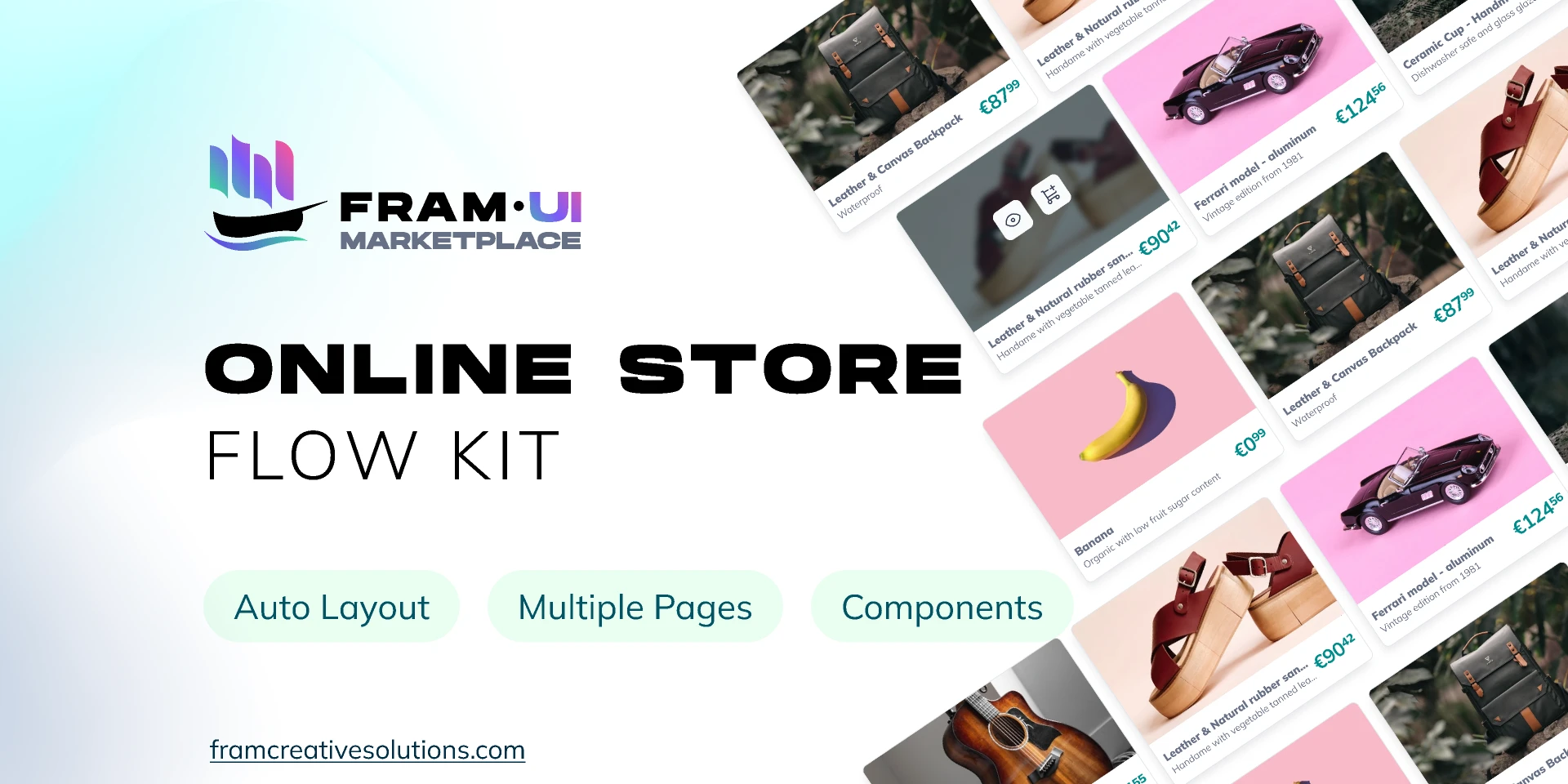 Online Store Flow Kit - Free for Figma and Adobe XD